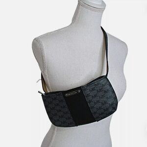 New Michael Kors Black & Grey Signature MK Logo Bum Bag Waist Fanny Pack S/m